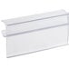A clear plastic Regency vertical label holder with a curved edge on a white background.