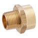 A Regency brass threaded adapter with male and female connections.