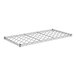 A metal grid shelf from Regency Wire Wine Shelves on a white background.