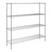 A Steelton wire shelving unit with four shelves.