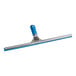 A blue and silver Lavex window squeegee with a blue handle.