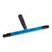 A blue and black Lavex swivel T-bar handle.