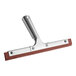 A Lavex window squeegee with a metal handle and double rubber blade with a red accent.