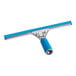 A blue Lavex window squeegee with a blue handle.