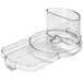 A clear plastic food processor cover.