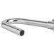 A chrome T&S pot/kettle filler faucet with a silver metal pipe.