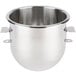 An Avantco stainless steel mixing bowl with a handle.
