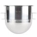 A silver Avantco stainless steel mixing bowl with handles.