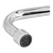 A T&S deck-mount faucet with white wrist action handles and an 8 inch swing nozzle.
