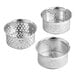 A Garde stainless steel rotary food mill strainer with holes.