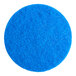 A blue Lavex Basics floor machine pad with a white background.