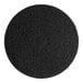A black circular Lavex Basics floor stripping pad.