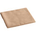 A folded brown Snap Drape Windsor Damask Sandalwood cloth with a swirl design.