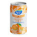 A case of Ruby Kist orange juice cans.
