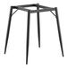 A black metal Lancaster Table & Seating table base.