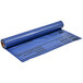 A blue plastic roll of Oatey shower pan liner material with blue writing.