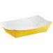 A yellow paper food tray.