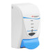 A white and blue SC Johnson Professional Cleanse foaming hand soap dispenser with a blue label and handle.