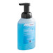 A blue bottle of SC Johnson Professional Azure foaming hand soap with a black label and pump.