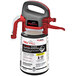 A close-up of a red and black SC Johnson Professional TruFill floor coating remover spray bottle.