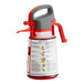A red and grey SC Johnson Professional TruFill 2 liter spray bottle with a handle.
