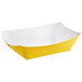 A yellow and white paper tray with a white bottom.