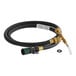 A black SC Johnson Professional TruFill hose with gold and brass fittings and a yellow and gold handle.
