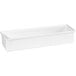 A white rectangular aluminum food pan with a white background.