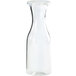 A clear polycarbonate carafe with a clear lid.