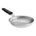 A Vollrath Wear-Ever aluminum frying pan with a black silicone handle.