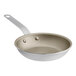 A close-up of a Vollrath Wear-Ever 7" aluminum non-stick frying pan with a plated handle.