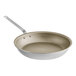 A close-up of the Vollrath Wear-Ever Aluminum Non-Stick Fry Pan with a plated handle.
