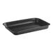 A Solut black rectangular quarter size oven safe sheet pan.