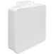 A white steel rectangular box with a white handle.