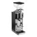 A black and silver HeyCafe Allround coffee grinder.