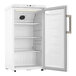 A Danby white solid door medical refrigerator with its door open.