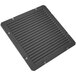 A black square grill plate with a grid pattern.