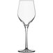 A clear Schott Zwiesel white wine glass with a long stem.