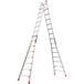 Two Little Giant Skyscraper aluminum step ladders with orange accents on a white background.