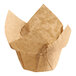 A brown paper wrapper with a folded edge.