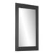 A rectangular black mirror with a white border.