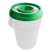 A PourAway liquid waste disposal tank set with a green lid and white container.