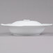 A CAC bright white porcelain pasta serving bowl with a lid.