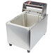 A Cecilware stainless steel electric commercial countertop deep fryer with a control panel.