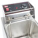 A Cecilware stainless steel electric countertop deep fryer with a red control panel.