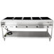 A large stainless steel Vollrath electric hot food table with five pans.