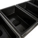 A Vollrath ServeWell electric hot food table with three black rectangular containers inside.