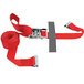 A red Snap-Loc tie-down strap with a metal ratchet.
