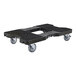 A black Snap-Loc dolly with wheels on a white background.