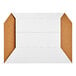 A white rectangular paper sleeve with brown edges.